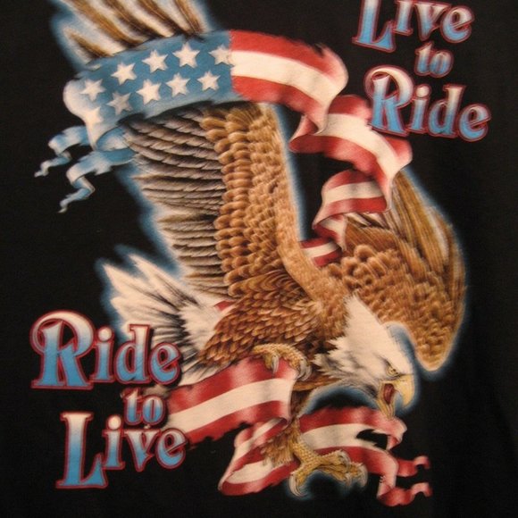 " live to ride - ride to live" xl t shirt - Picture 3 of 6